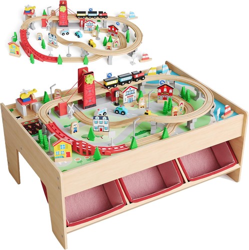 90pcs train table wooden - train,