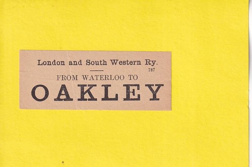 Oakley railway luggage label - oakley,