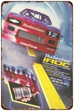 1985 BUDWEISER BEER & CHEVY IROC CAMARO Vintage Look Reproduction metal sign