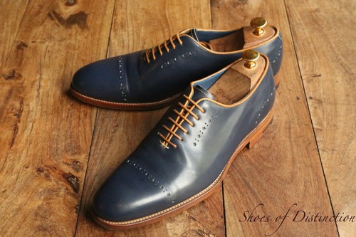 Barker tan blue leather - leather, oxford