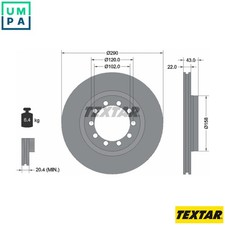 2x BRAKE DISC 93117400 FOR