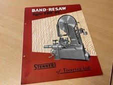 1953 STENNERS TIVERTON BAND SAW VHK 48  INDUSTRIAL SALES BROCHURE / LEAFLET
