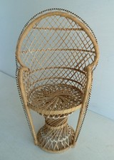 Vintage Dolls Peacock Wicker