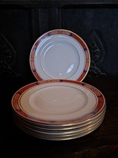 SET OF 6 ROYAL WORCESTER BEAUFORT SIDE / CAKE PLATES  6"