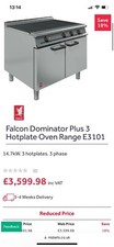 Falcon Cooker E3101 3HP Dominator Plus 3 Hotplate with Range Oven Electric