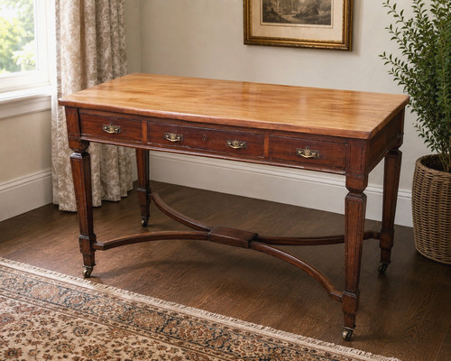 Antique mahogany library table - mahogany,