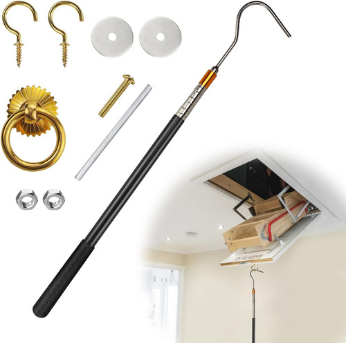 Attic ladder pull down - pull, system