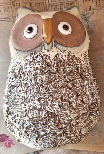 Vintage studio pottery owl - vintage,