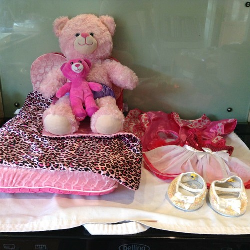 Build bear pink teddy bed - teddy,,