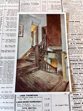 Sulgrave Manor Thd Old Staircase Bedchamber Queen Elizabeth I Vintage Postcard