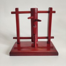 Mini Chinese Bruce Lee Wing Chun Stake Wooden Dummy Pile Kongfu Table Decor Home