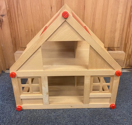 Wooden dolls house - wooden, with