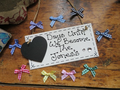 Personalised wedding countdown - personalised,