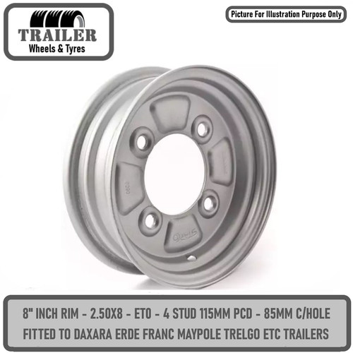 Trailer wheel rim x - rim, 2.50