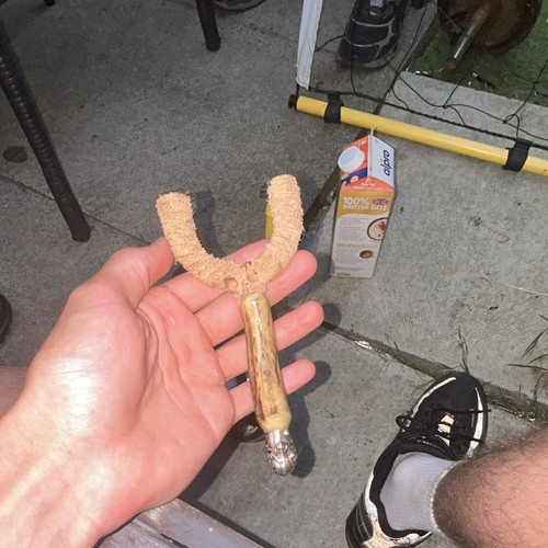 Bone handle catapult - bone, catapult/slingshot