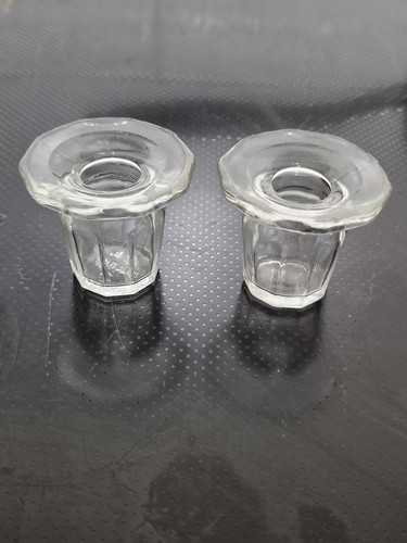 Pair vintage glass french - pair,