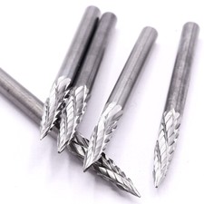 5x solid carbide cutter 3mm burrs grater engraving for Dremel Proxxon