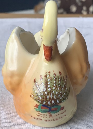 Vintage ceramic crested - vintage, swan