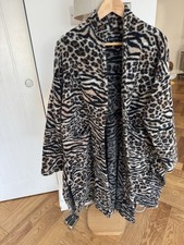 Lovely Made In Italy Leopard print Warm Boiled Wool Jacket. One Size