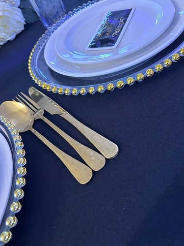 Gold cutlery for hire - cutlery,