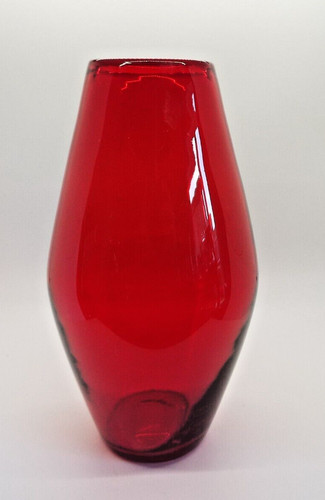 Hand blown red art glass - blown, cm