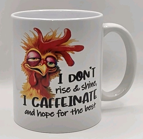 Funny chicken mug caffeinate - mug, i