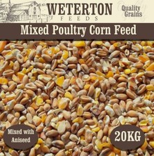 Mixed poultry corn feed with