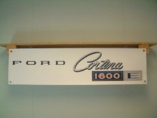 Ford MK2 Cortina Banner 1600E Classic Car Workshop Vehicle Garage Wall Display