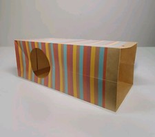 Hide & Seek Paper Cat Tunnel Pets with Wilko Multicolour Stripe 22 x 27 x 61cm