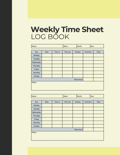 Weekly time sheet - sheet, book