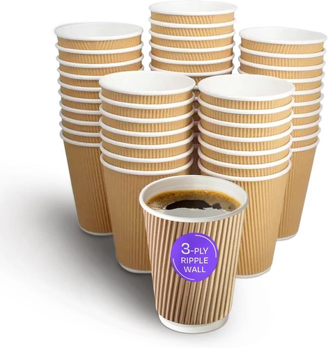 Ply kraft ripple paper - kraft, 12oz