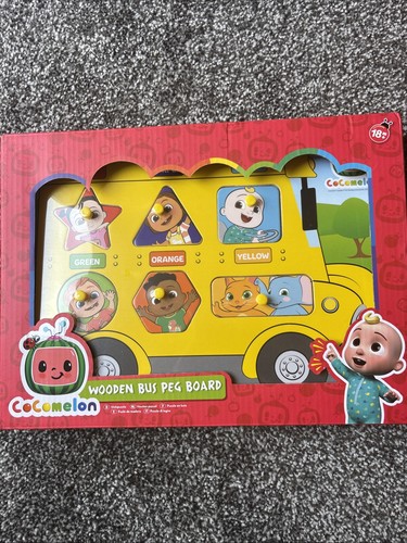 Cocomelon wooden bus - peg, board