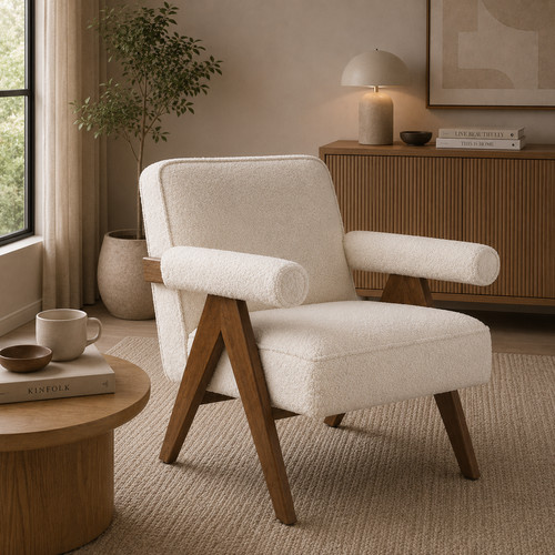 Snow cream chenille - snow,