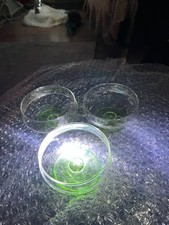3 x Uranium Glass Dessert