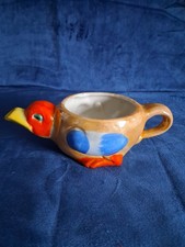 Klimax Japan Cream Jug .Duck.Gold iridescent glaze handpainted detail.