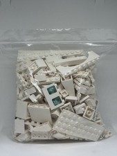 350g White Lego Bricks Mixed Condition Pieces Used Bulk
