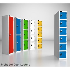 NEW Probe Steel Staff Storage Lockers Locker 1 - 6 Doors Colour Choice