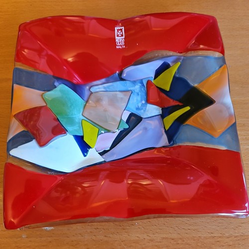 Mdina fused art glass trinket - art,