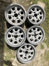 5 x Talbot Sunbeam 7x13 Genuine Mag Minilite Wheels, Rare!!!