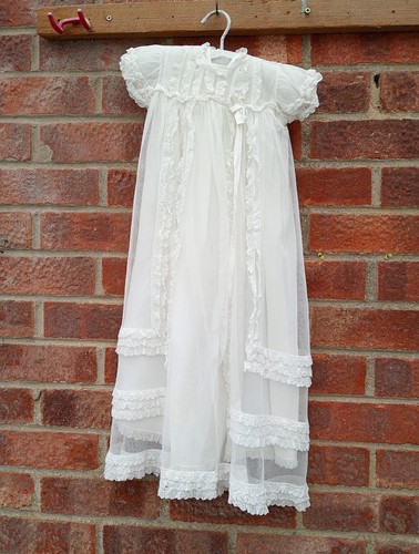 Vintage white nylon net