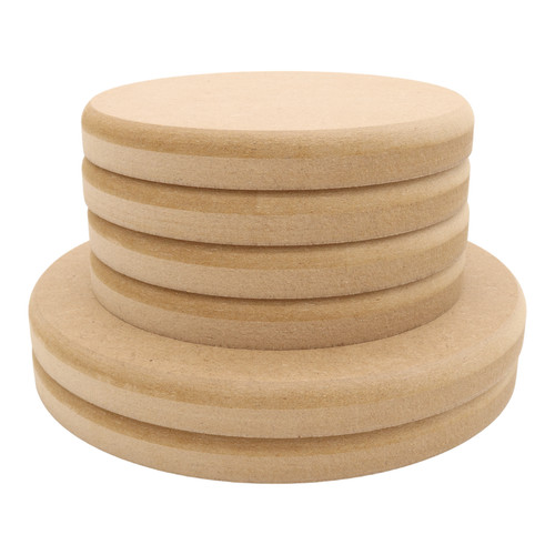 Wooden mdf circle round - wooden, top