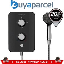 Gainsborough GSDPB85 Duo 8.5kw Piano Black Electric Shower & Chrome Kit SE CSE