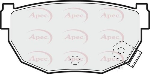 Apec rear brake pad set - rear,