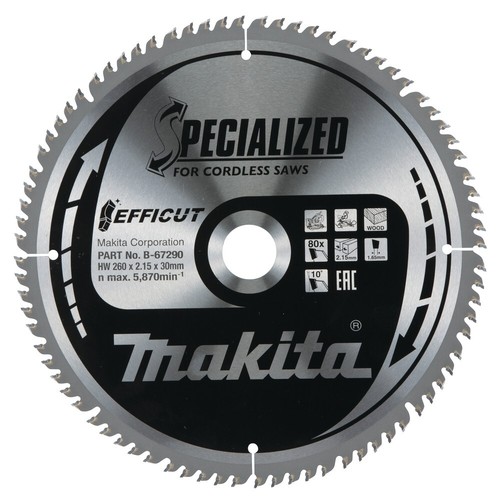 Makita 260mm tooth mitre - 80,