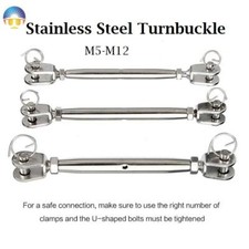 M5 M6 M8 M10 M12 Stainless Steel Turnbuckle Jaw Wire Rope Fork Rigging Screw