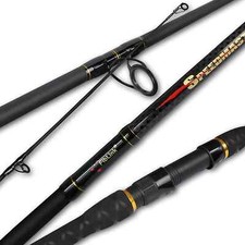 Surf Spinning Rod 2PC/4PC Solid Carbon Fiber Travel Fishing Pole 9/10/11/12/15FT