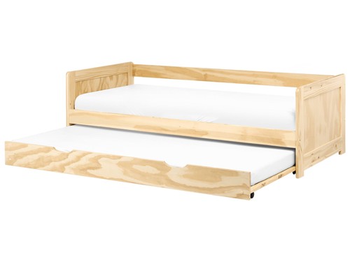 Wooden single trundle - wooden, bed