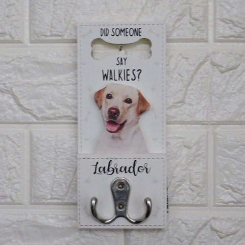 Golden labrador dog lead hook - golden,