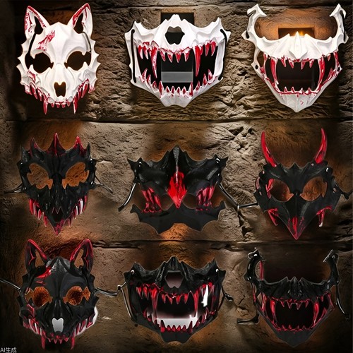 Half face mask - mask, tiger