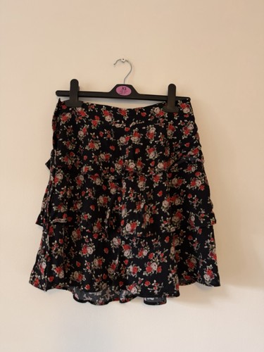 Zara black floral - floral, tiered